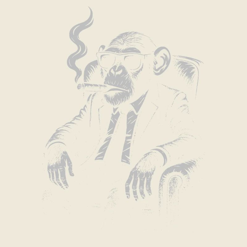 Zigarrenaffe im Anzug