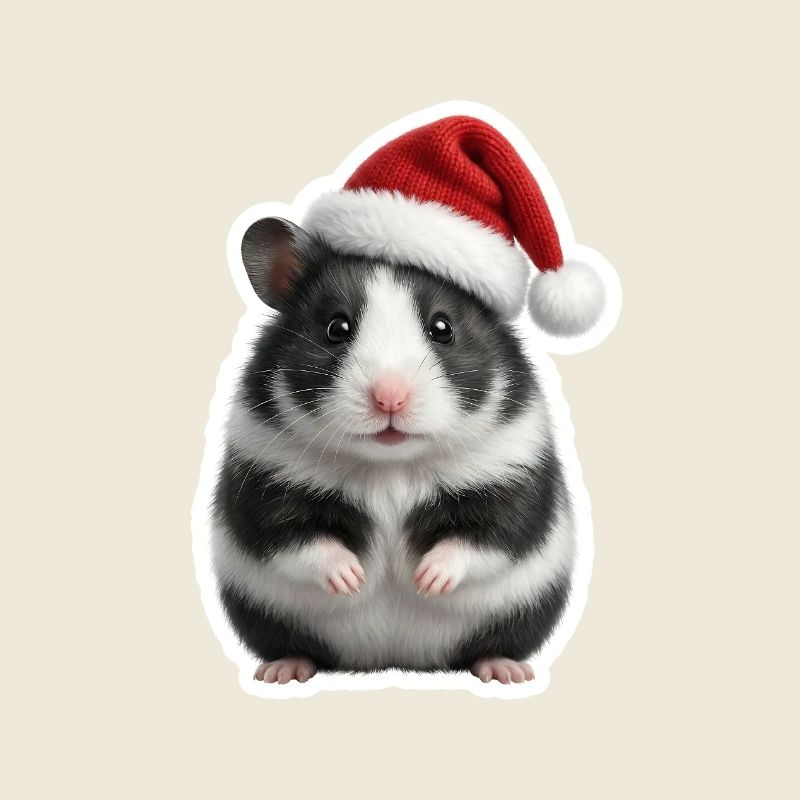 Small hamster with full cheeks