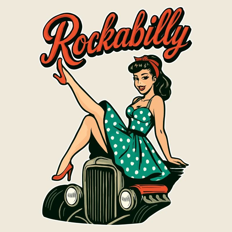Rockabilly Oldtimer Hot Rod Pin Up 50er Geschenk
