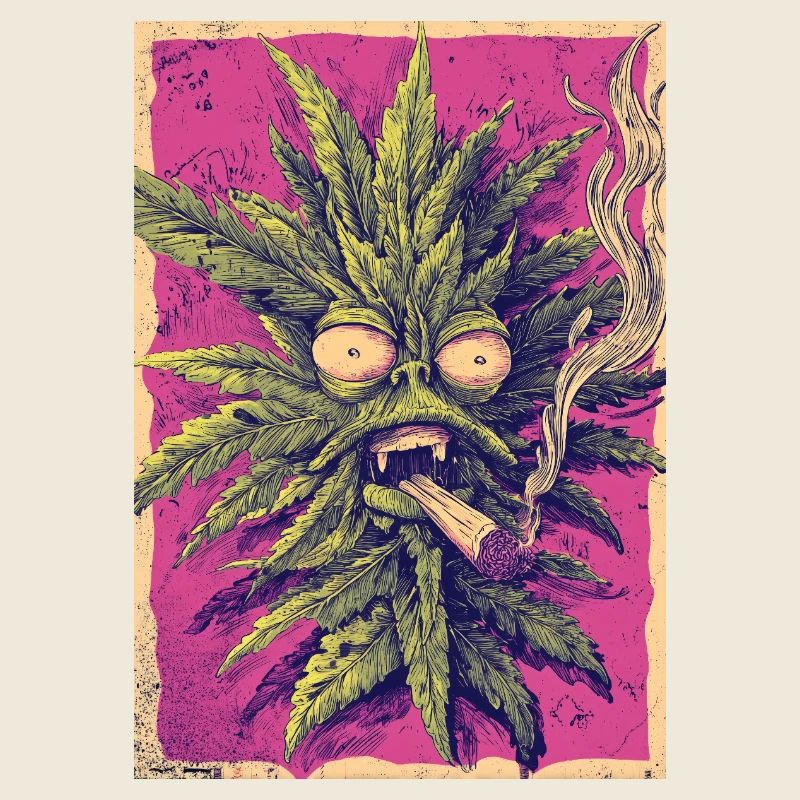 Cannabis Geist im PopArt Stil