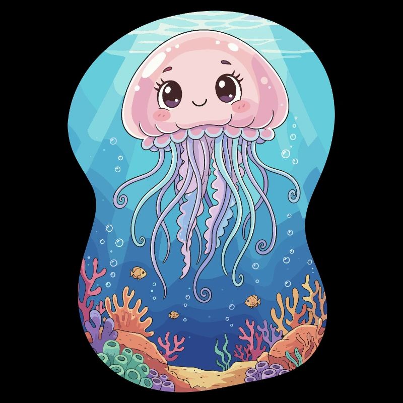 Pastel Jellyfish Underwater World