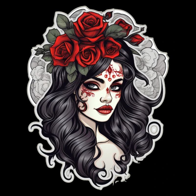 Illustration de la Reine Rose gothique