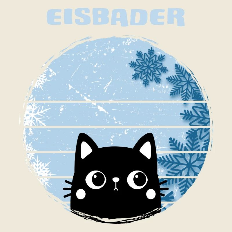 Baigneurs de glace rustique Chat de bain d’hiver dans un bain de glace