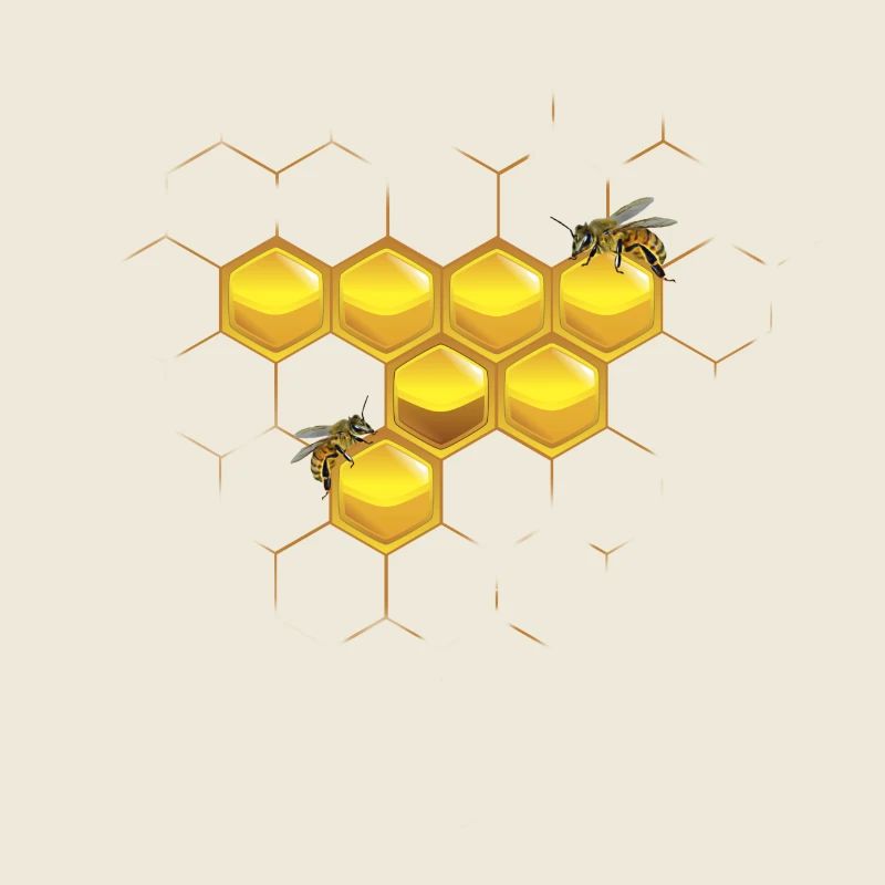 Abeilles et nid d'abeille