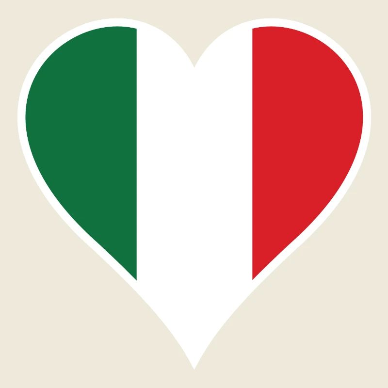 Italy heart with white frame