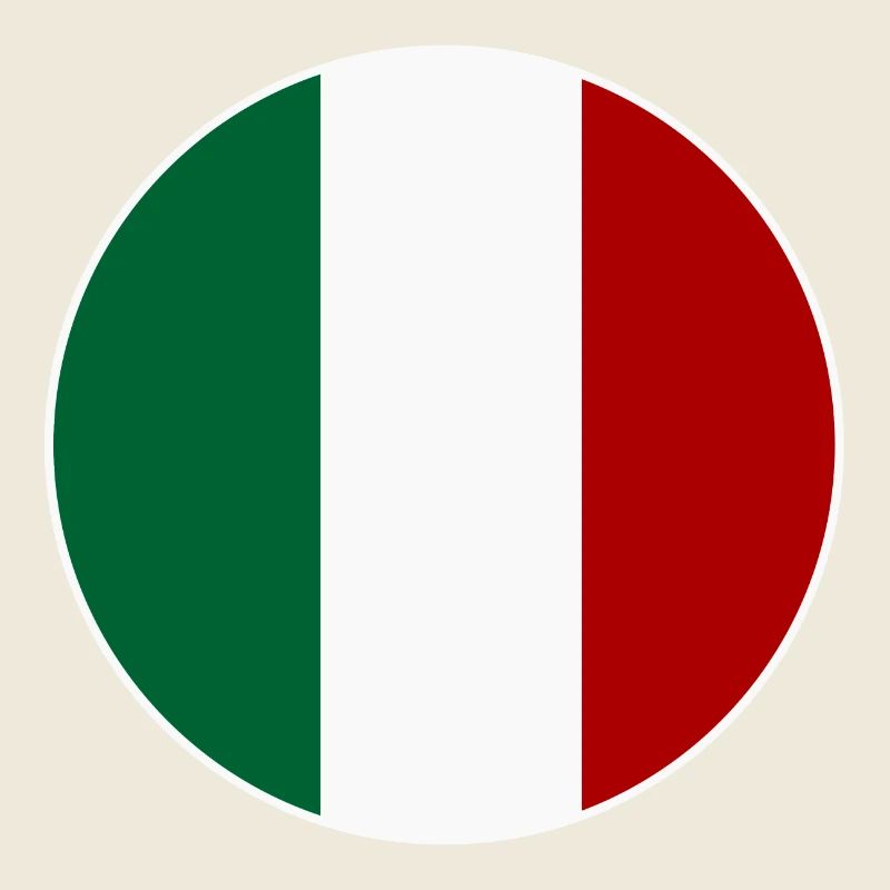 Drapeau de l'Italie rond