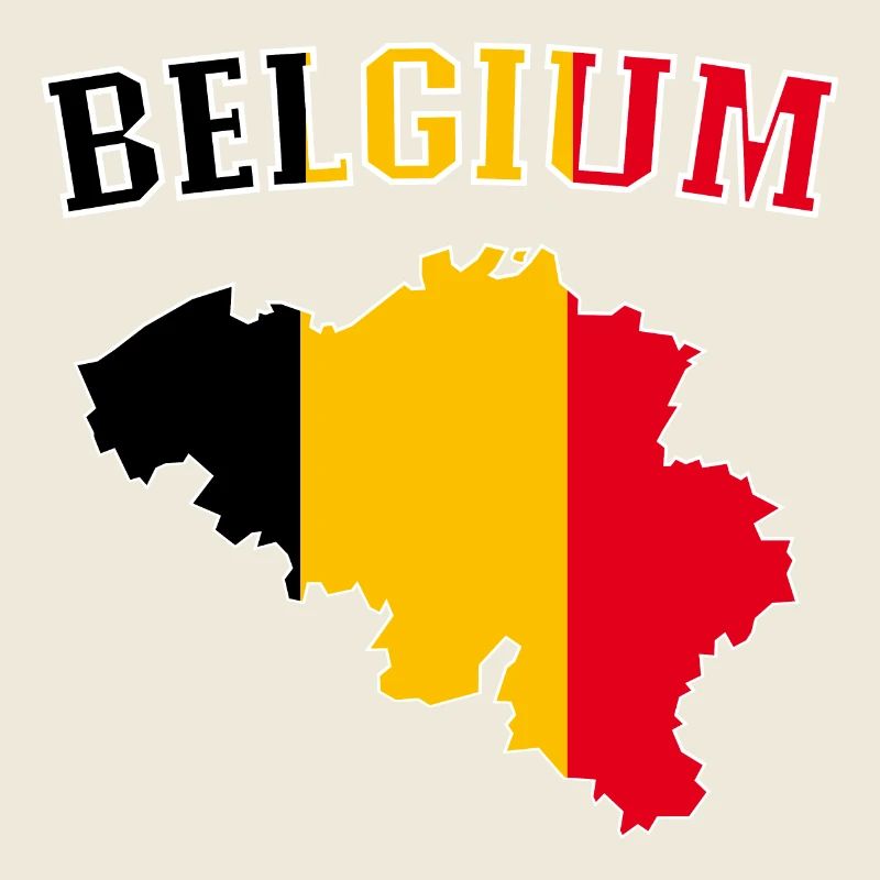 Belgique Drapeau Map