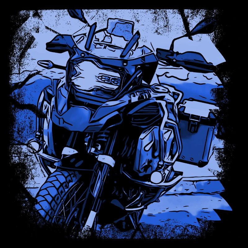 Moto GS noir bleu