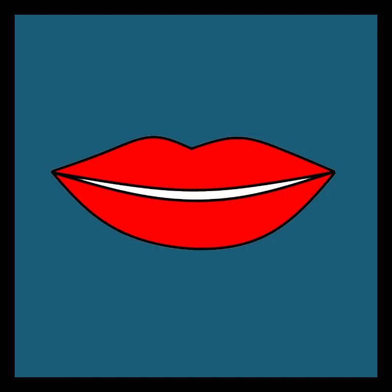 Pop-Art Lippen Lippenstift Poster bunt Geschenk
