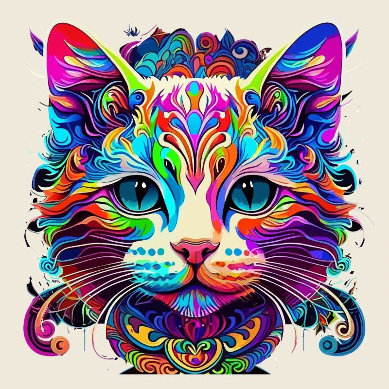colorful cat