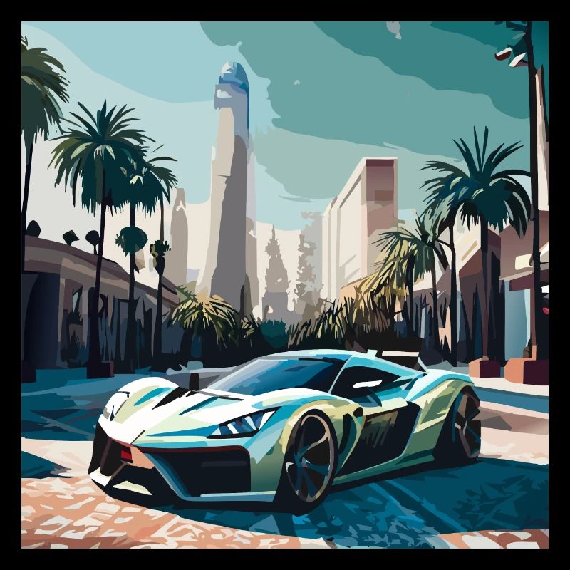 Voiture de course à Miami (Miami Collection)