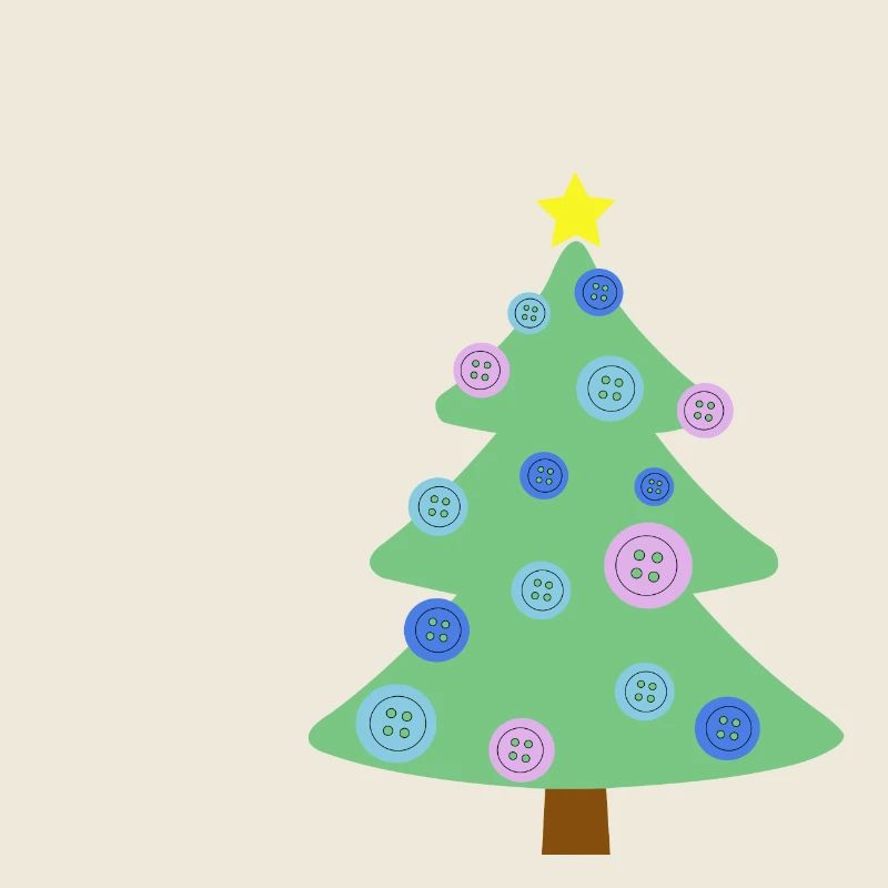 WEIHNACHTSBAUM MIT KNÖPFEN