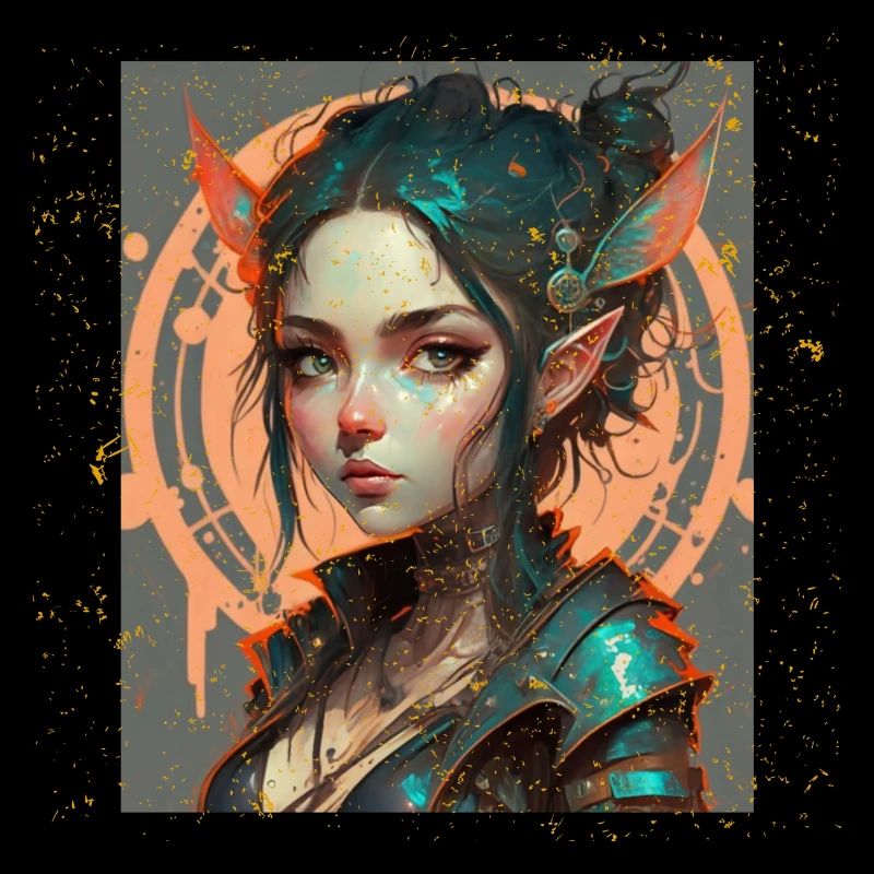 Elfenmädchen im Retro-Stil