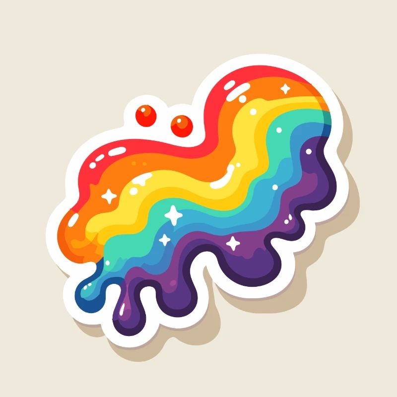 Regenbogen-Pouring-Farbe