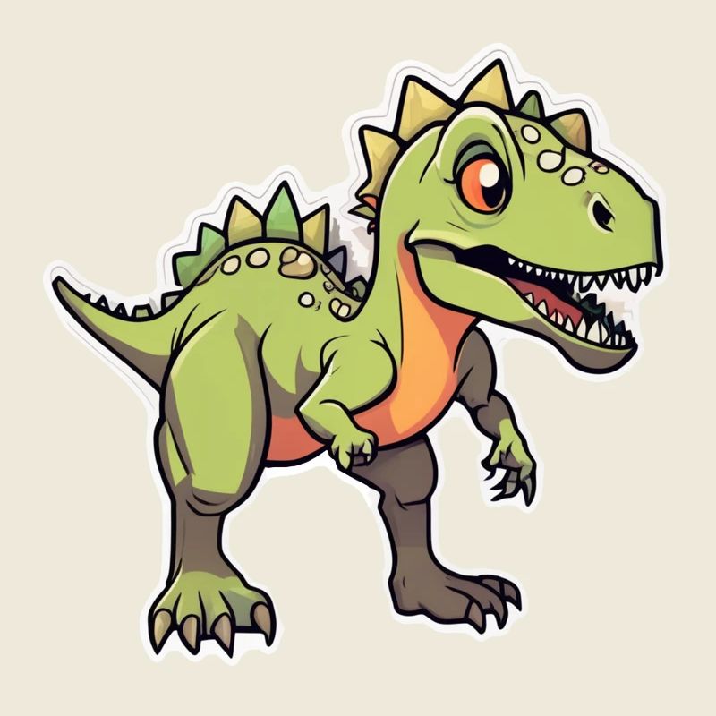 Karikatur-Dinosaurier