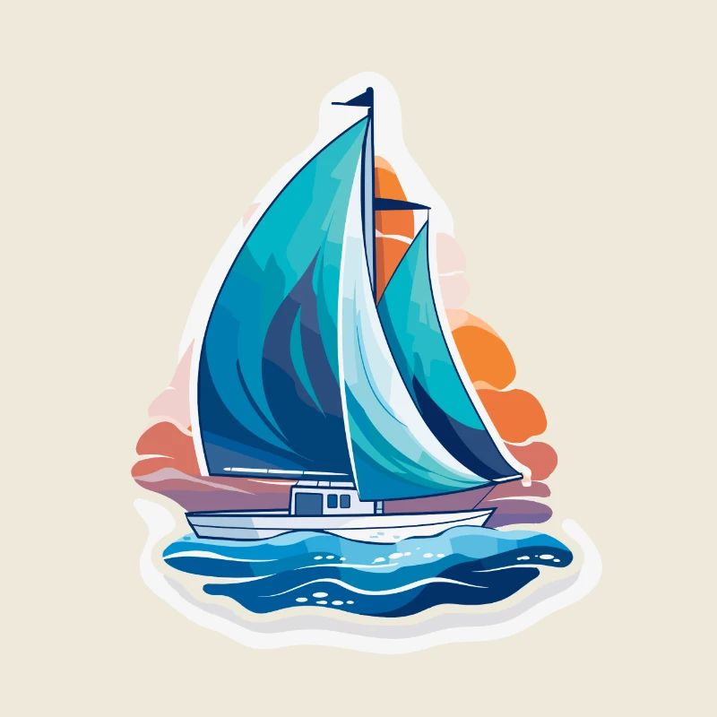 Segelboot - Illustration