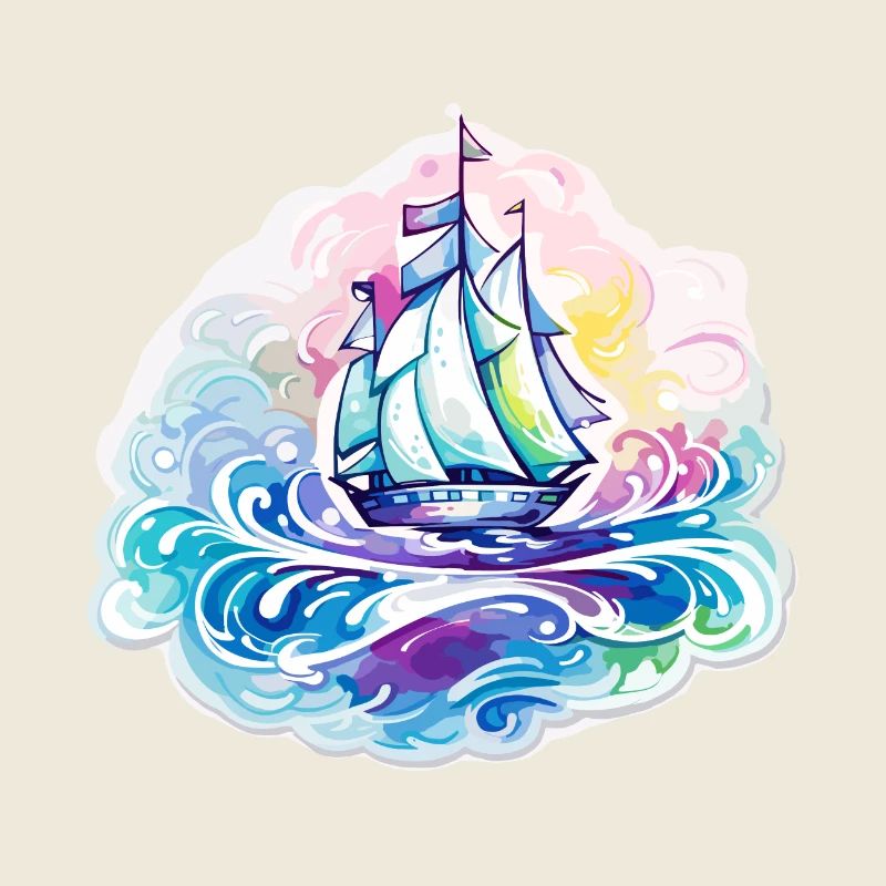 Segelboot - Illustration