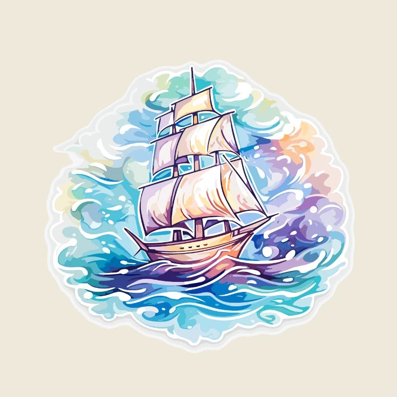 Segelboot - Illustration