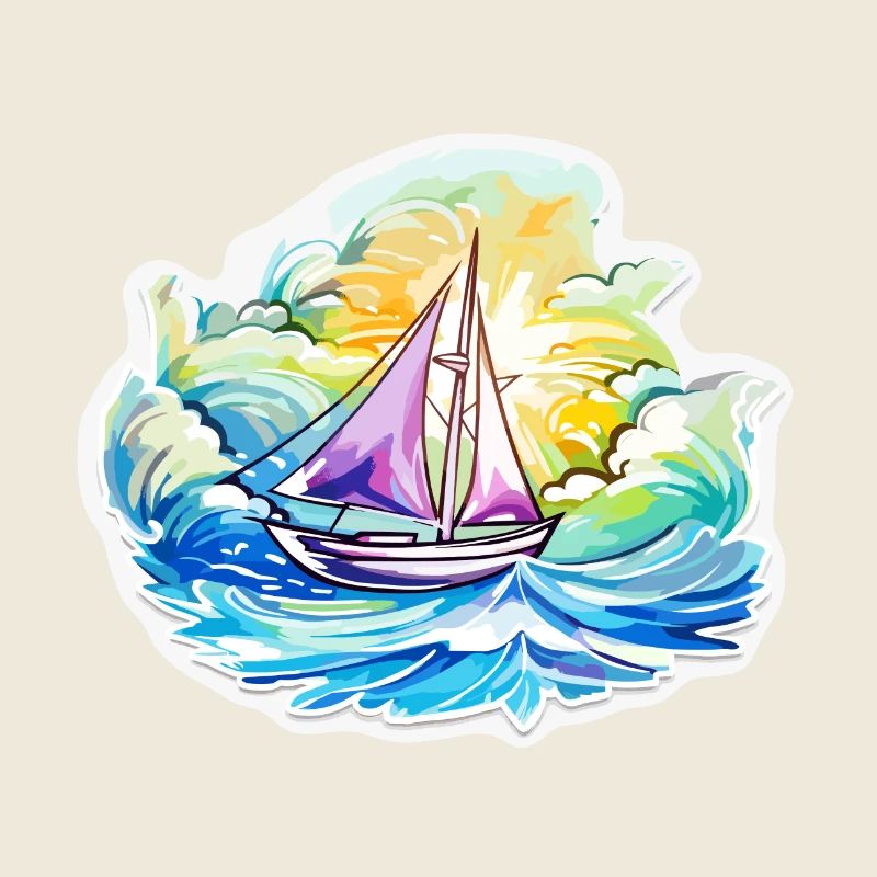 Segelboot - Illustration