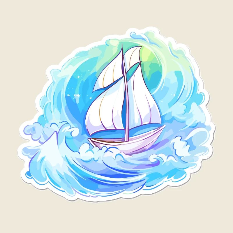 Segelboot - Illustration