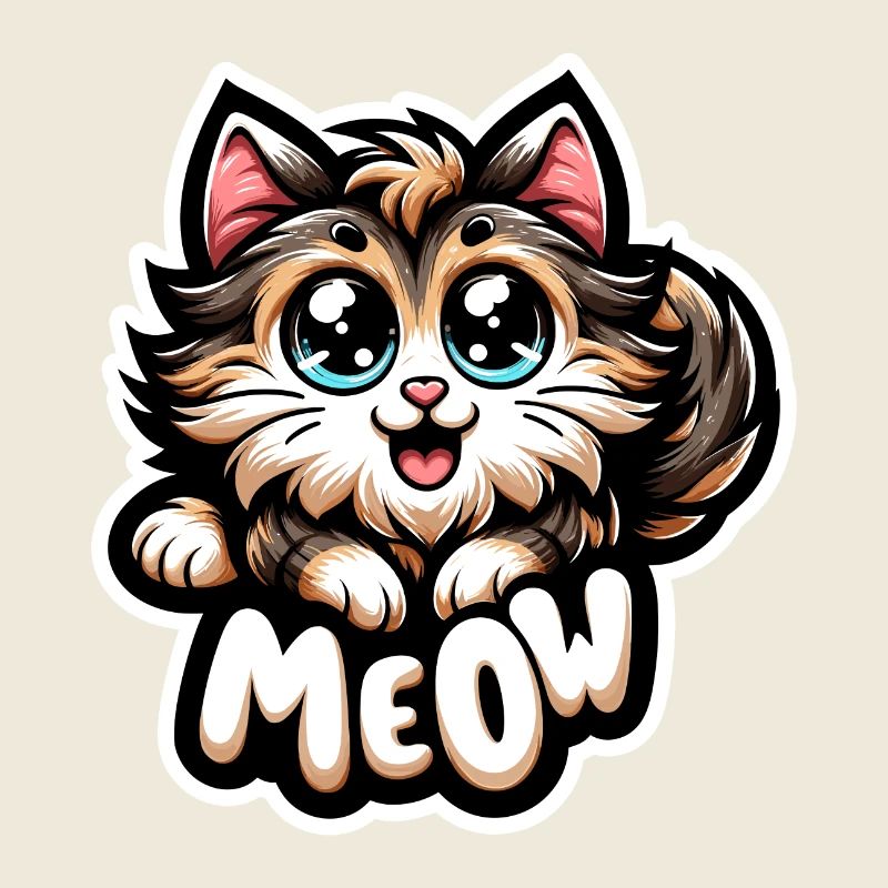 Meow - Cat Illustration