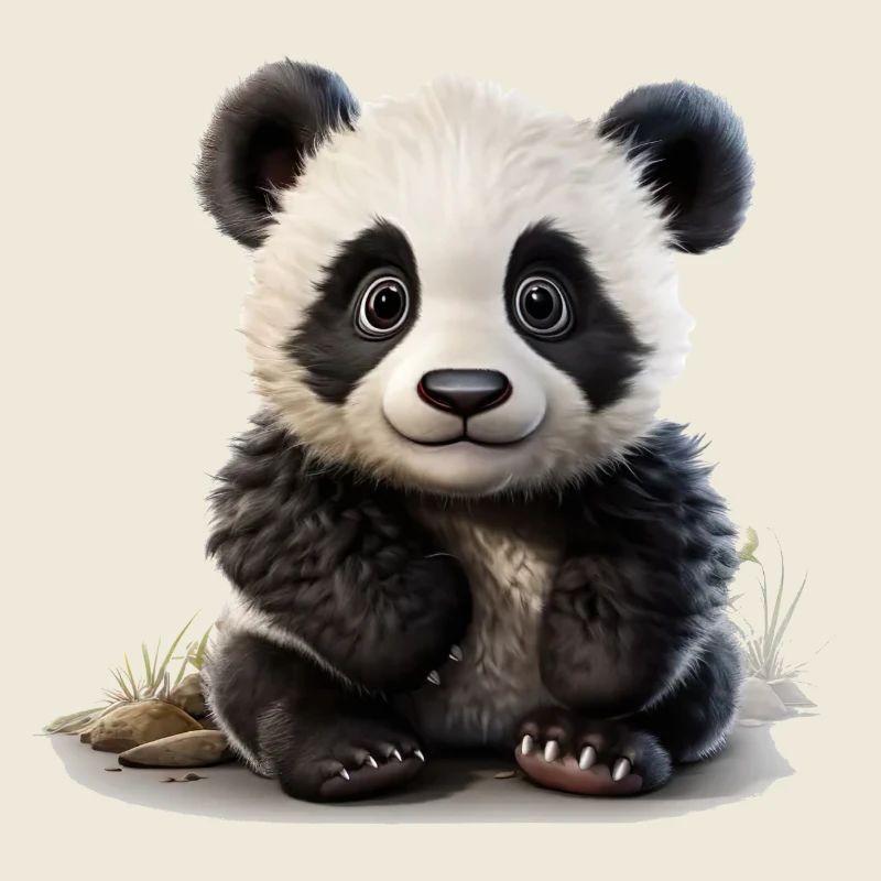 Mignon petit ours panda