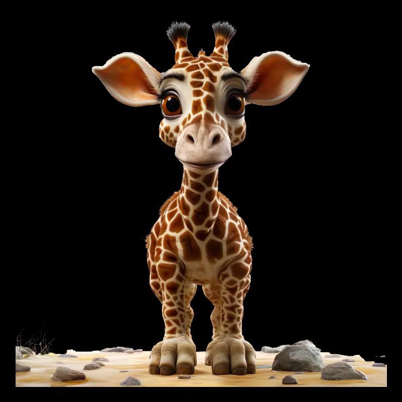 Baby giraffes also have a beautiful fur pattern