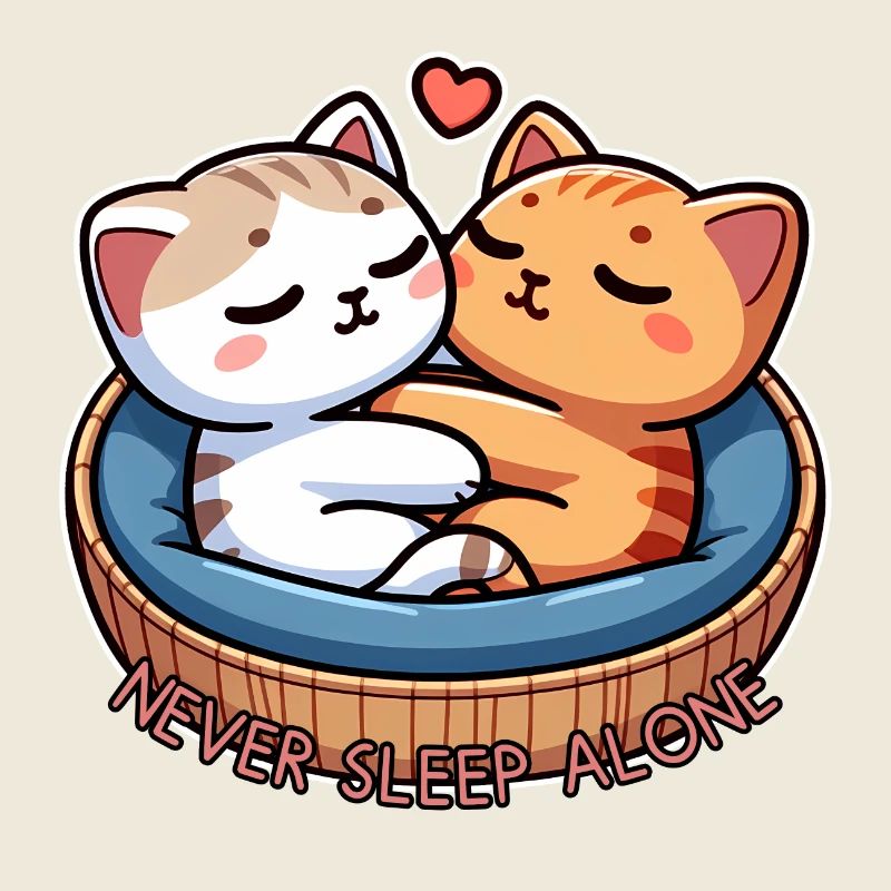 2 Katzen im Katzenkorb - Never Sleep Alone