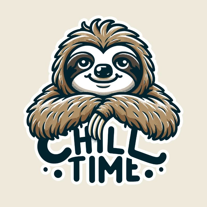 Chill Time - Faultier Illustration