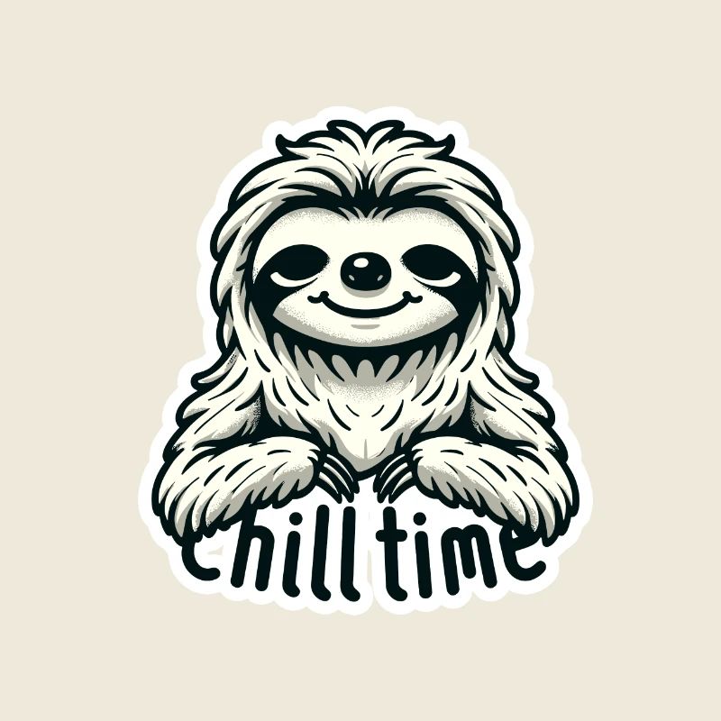 Chill Time - Faultier Illustration