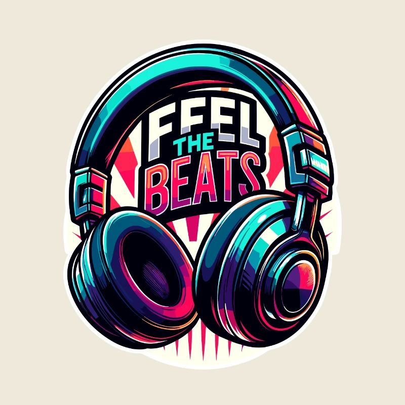 Feel the Beats - Kopfhörer Illustration