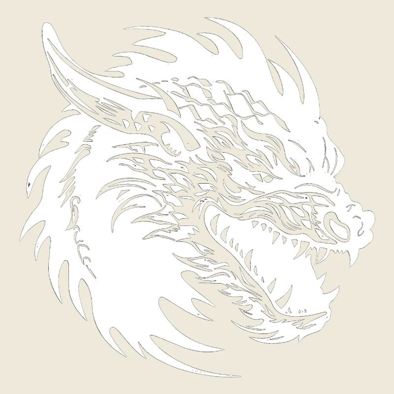 Fantasy Drache Anime Drachenkopf Mythisches Reptil