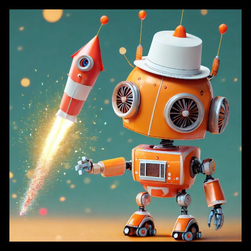 robot –is launching New Year's Eve rockets