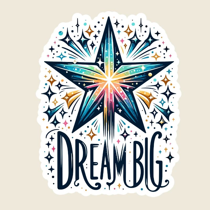 Dream Big - Sternschnuppe Illustration