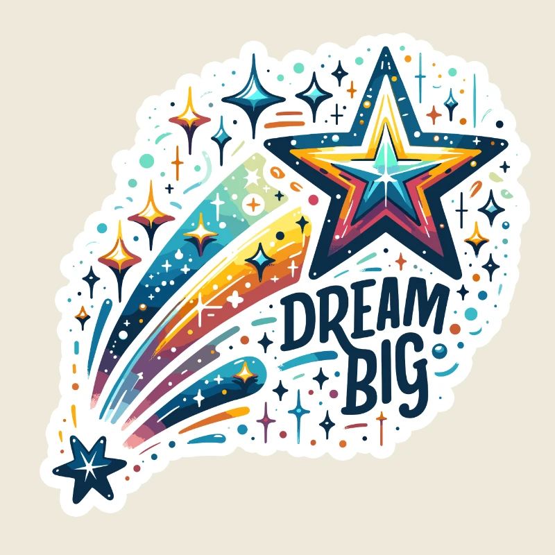 Dream Big - Sternschnuppe Illustration