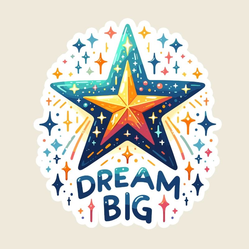 Dream Big - Shooting Star Illustration
