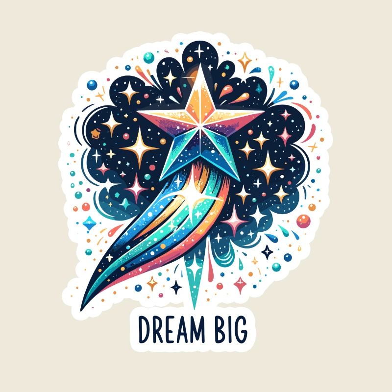 Dream Big - Sternschnuppe Illustration