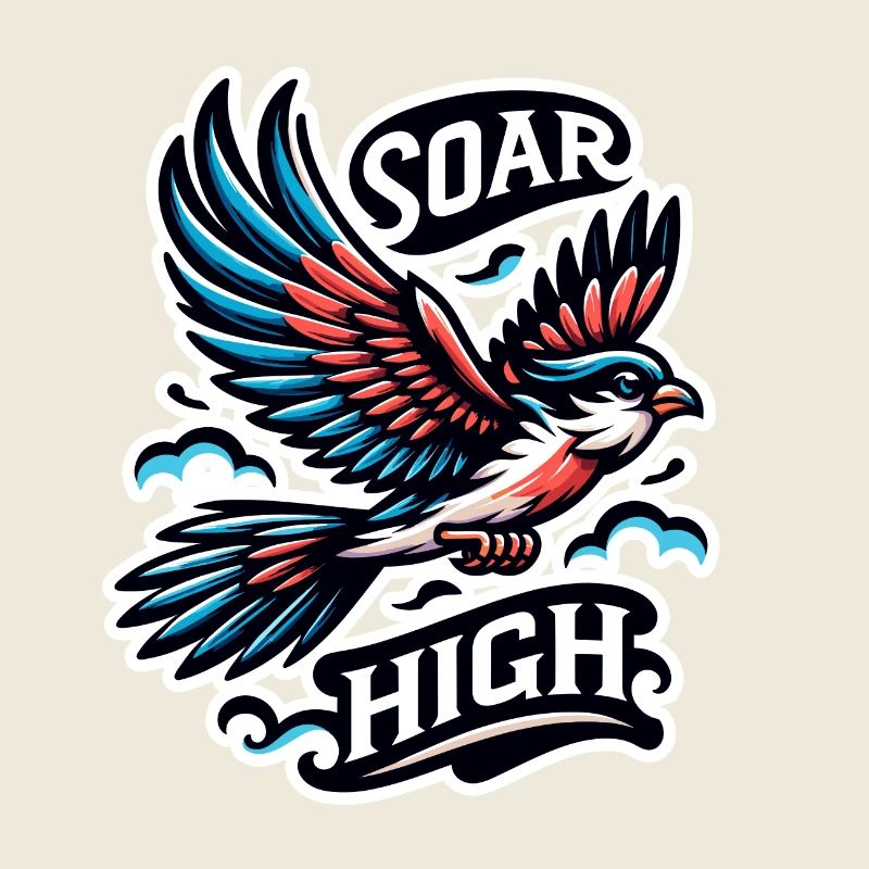 Soar High - bird illustration