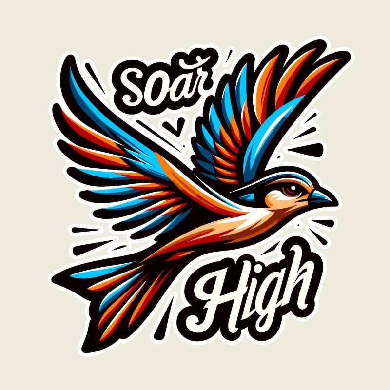 Soar High - Bird Illustration