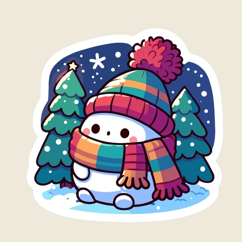 Lebendiger Schneemann: Verspielte Winterwunderland-Kunst