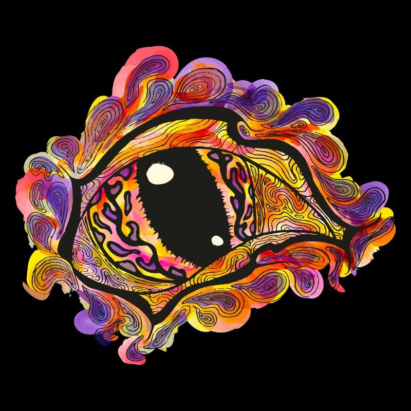 Oeil mystique - Art abstrait - Style aquarelle