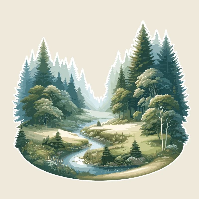 Landschaft - Illustration