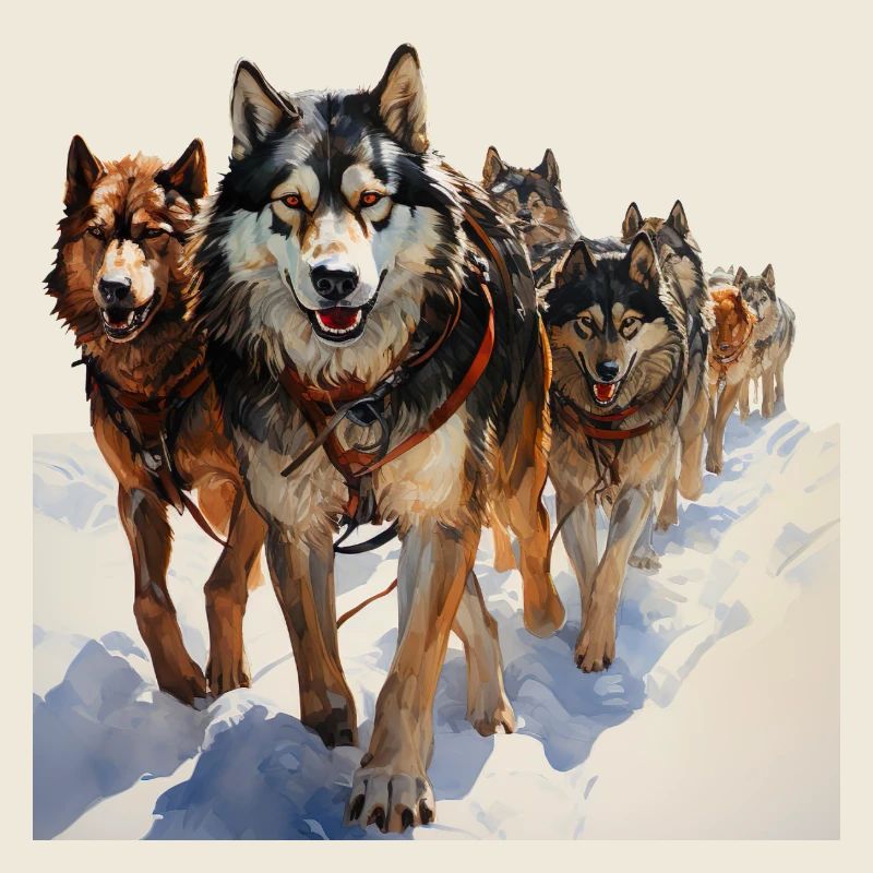 Sled dogs are sociable animals