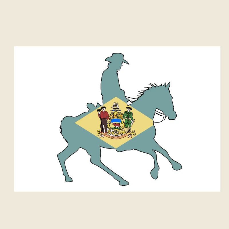 Cowboy drapeau de l’État du Delaware