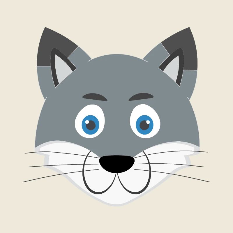 Cartoon Wolfsgesicht