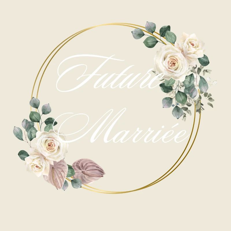 Future mariée fleurs blanches -tshirt assorti