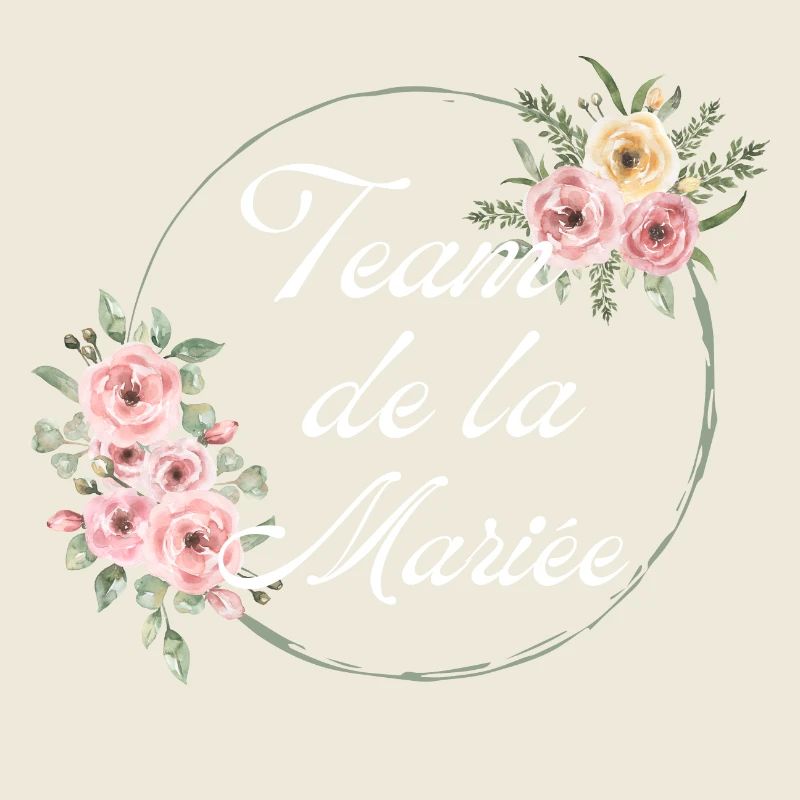 Das Team der Braut mit rosa Blumen