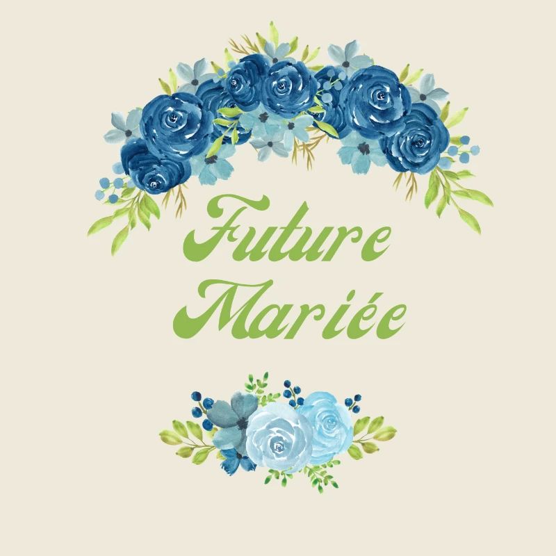 Bride-to-be Blue Flowers - Matching tshirt