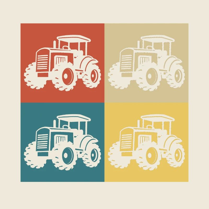 Retro Vintage Tractor