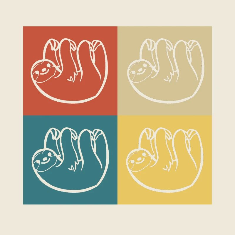 Retro Vintage Sloth